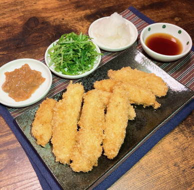 鶏むね肉の和風カツ　梅しそおろしポン酢添え